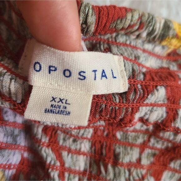 Aeropostale Tropical Button-Front Crop Tank Top NWT Size XXL - Picture 7 of 11